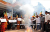 District BJP condemn Mani Shankar Aiyars statement over Modi; burn effigy
